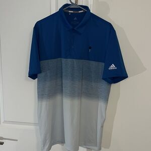 Gradient Royal Duke blue adidas performance Carolina Trace NC Golf Polo shirt L